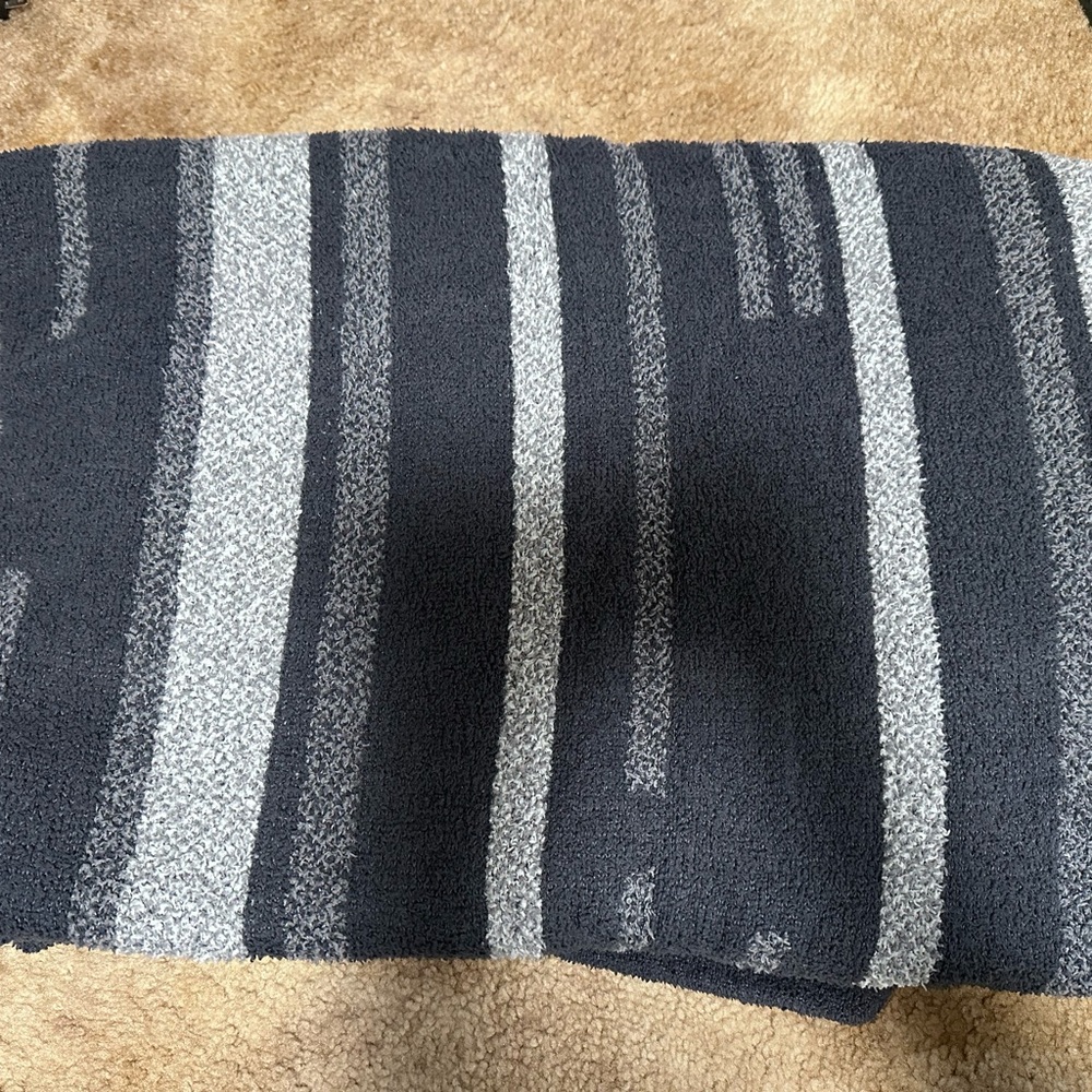 Striped navy and grey Blanket